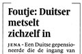 Duitser metselt zichzelf in